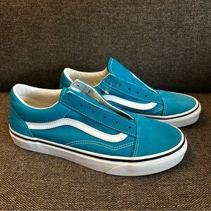 Vans Unisex Teal Slip-On Sneakers